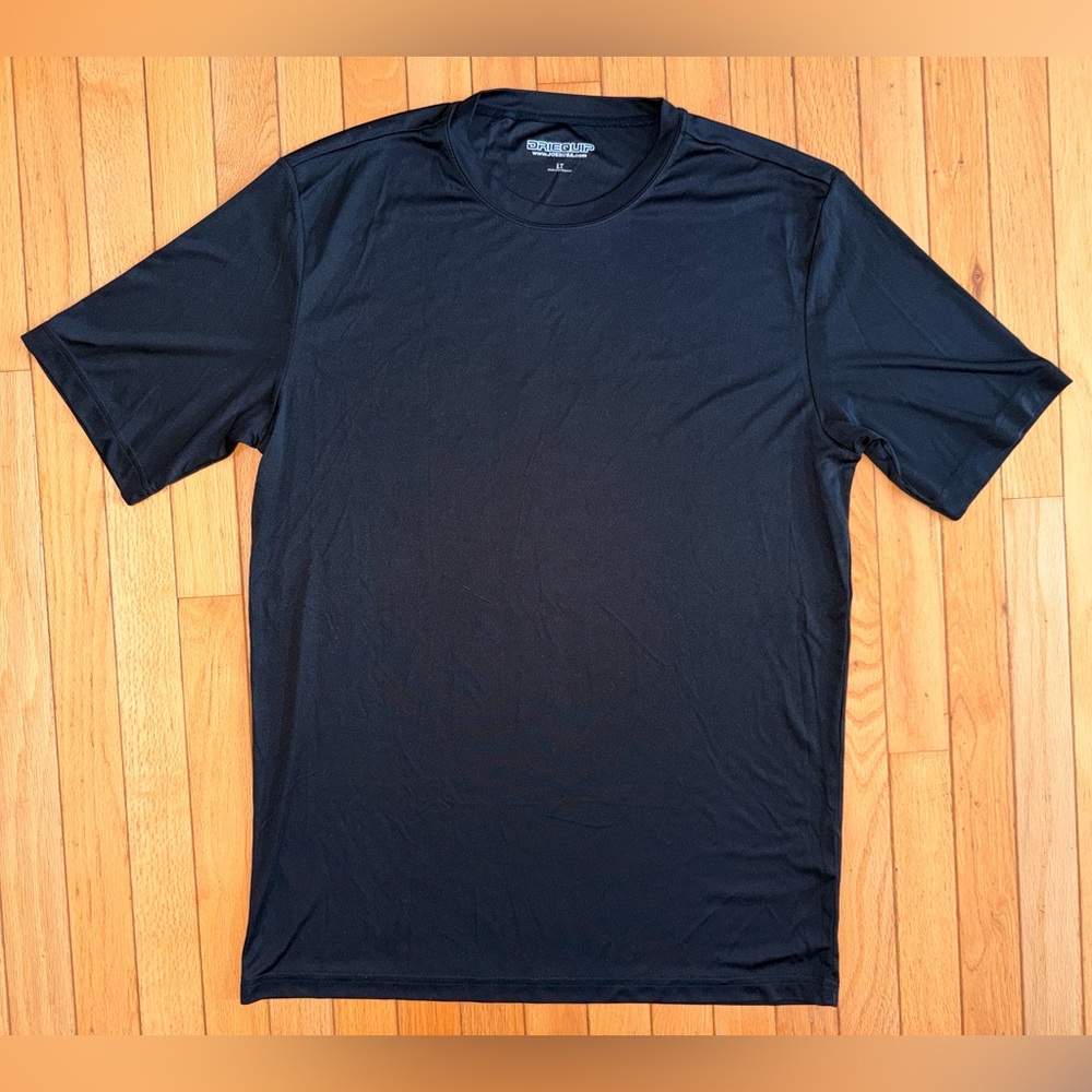 NWOT Black Men's Driequip compression T-Shirt Size LT Large Tall polyester